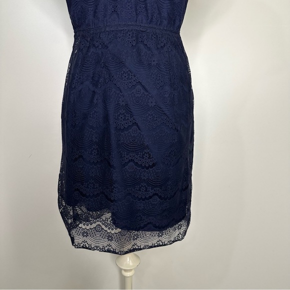 Fossil Penny Lace Cap Sleeve Dress Navy - Picture 5 of 15